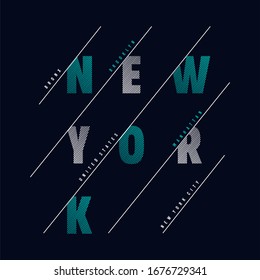 
Vektorillustration für Typografie mit New-York-Streifen