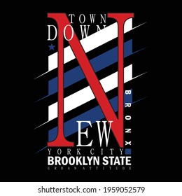 New York Stylish Typography Graphic T shirt Stock Vector Illustration Design