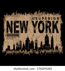 New York superior slogan typography graphic for print. t-shirt,classic design,urban style,art,vector illustration