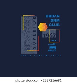 New York Superior Urban denim typography modern brand t shirt print graphic