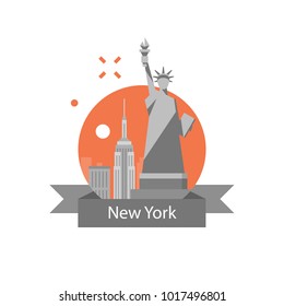 New York Symbol Travel Destination Famous Stock Vector (Royalty Free ...