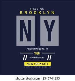 new york  t shirt design graphic typography, vector illustration concept art - Vector