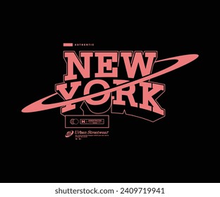  New york t shirt design, vector graphic, typographic poster or tshirts street wear and Urban style