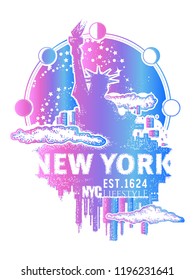 New York tattoo and t-shirt design 