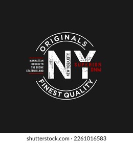 new york tee graphic typography for print t shirt.
