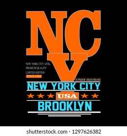 new york tee typography graphic design for print t shirt, illustration vector, vintage