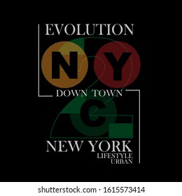 new york tee typography graphic t shirt print vector illustration design