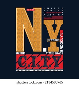 diseño gráfico de tipografía de tee de nueva york para camiseta de impresión, ilustración de estilo de arte vectorial