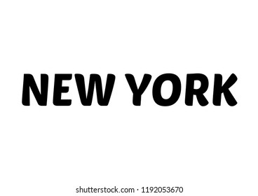 new york. Text design. Vector illustration.