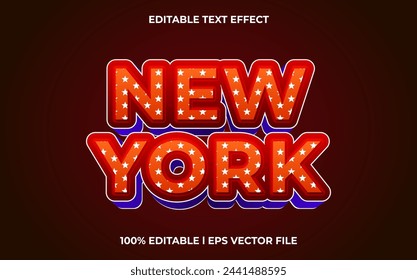 new york text effect modern alphabet fonts. trendy american typography style.