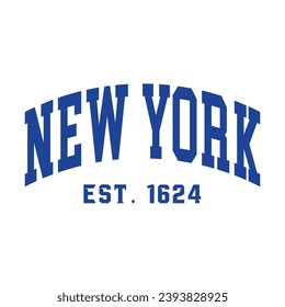 New York text effect vector. Editable college t-shirt design printable text effect vector