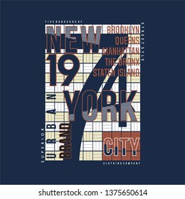 new york text frame cool graphic design typography t shirt vector illustration and other use