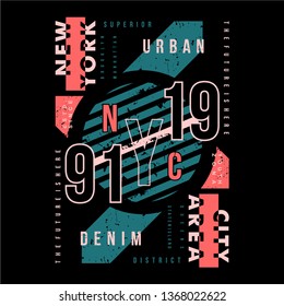 new york text frame graphic design t shirt vector typography vintage