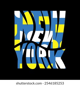 New york text typography design for tshirt and canvas print.