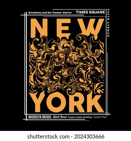 New York t-shirt and poster graphic design in abstract style. Vector illustration