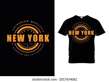 New York for T-shirt Vector Typography, Graphic, Print Ready T Shirt Vector