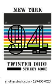 new york twisted dude,t-shirt design