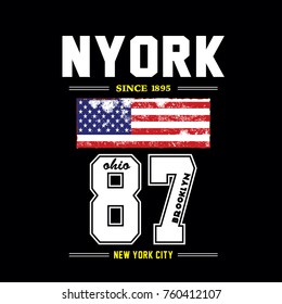 New York Typhography T Shirt Design Vector