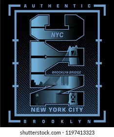 new york typography art vector illustration for t shirt