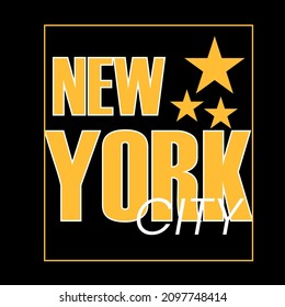 New Yorker Typografie für Kleidungsdesign. Grafiken für Druckerzeugnisse
