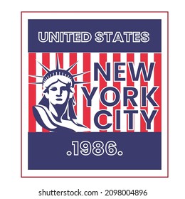 New York typography for clothes design. Graphics for print product
