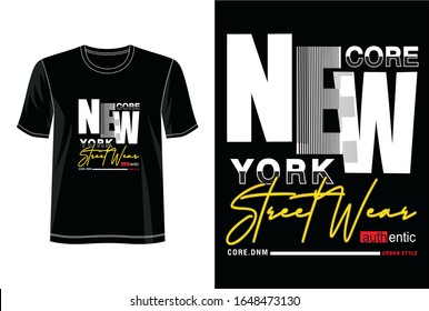 new york typography design for print t shirt 