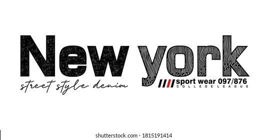 new york typography design for print t shirt and more
