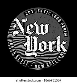 new york typography design for print t shirt and more 