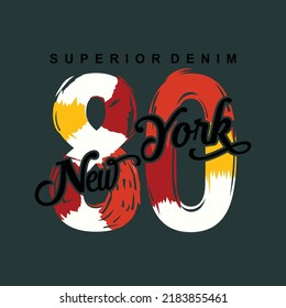 new york typography design t shirt vector illustration