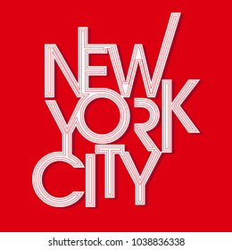 New York Typography Design for tee shirt and apparel Vector graphic