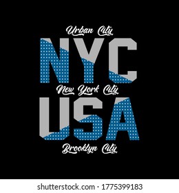 New York typography design t-shirt print vector illustration 