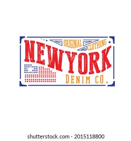 New York typography design for t-shirt design, Sign, banner,label, heritage vector