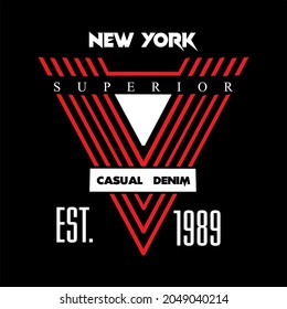 New York typography design t-shirt print vector illustration