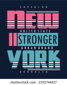 New York typography design t-shirt print vector illustration