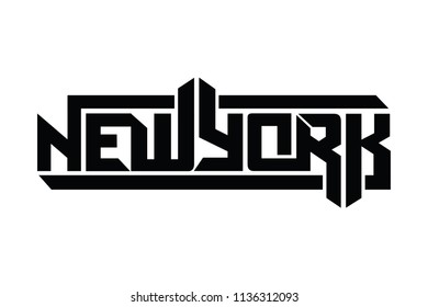 New York typography design vector, for t-shirt, poster and other uses