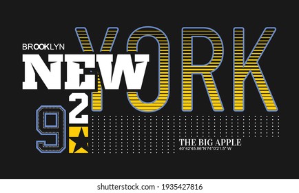 New York typography design in vector illustration