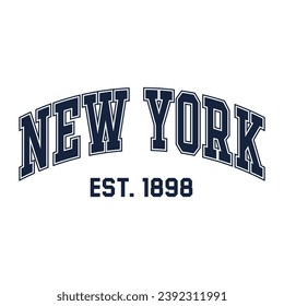 New York typography design vector, usa state shirt design vector. Jersey design vector, T-shirt design for usa 