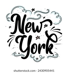 New York typography design vector, usa state shirt design vector. Jersey design vector, T-shirt design for usa
