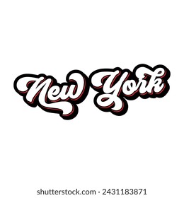 New York typography design vector, usa state shirt design vector. Jersey design vector, T-shirt design for usa
