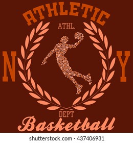 New york  typography fashion basketball, t-shirt graphics