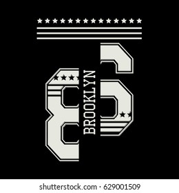 New york  typography fashion sport, t-shirt graphics - vector