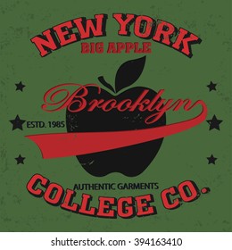 New york  typography fashion, t-shirt graphics - vector