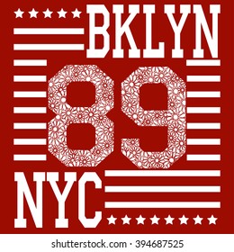New york  typography fashion, t-shirt graphics - vector