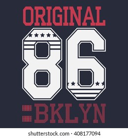 New york  typography fashion, t-shirt graphics - vector