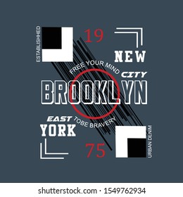 new York typography graphic design artistic line concept for trendy t shirt print,illustration art - vector