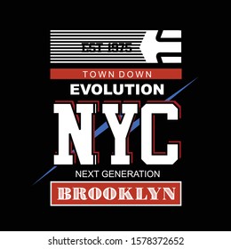 new York typography graphic design artistic line concept for trendy t shirt print,illustration art - vector