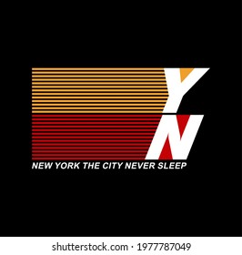 New York typography graphic design, for t-shirt prints, vector illustration