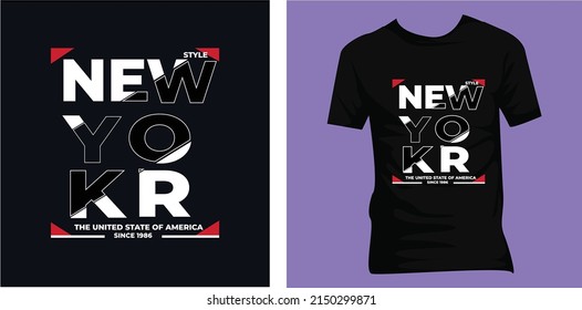 new york typography graphic design for clothing