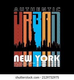 new york typography graphic design,illustration vector art style,vintage by order