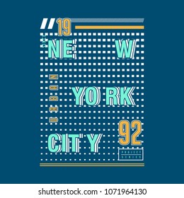 new york typography graphic t shirt design, vector illustration elegant element artistic image